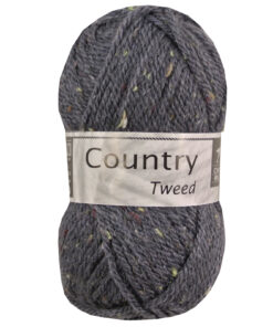 country Tweed donker grijs blauw acryl en wol garen