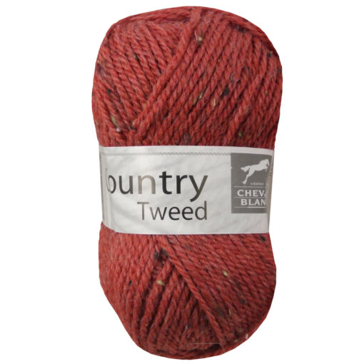 country Tweed garen rood bruin