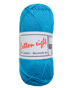 cotton eight blauw helder turquoise katoen garen