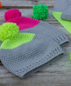 neon-dipped-sjaal-muts van durable cosy fine