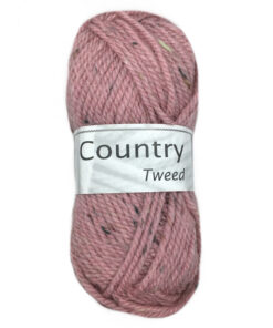 country tweed roze wol en acryl garen