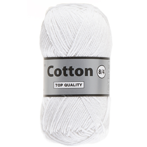 Cotton eight wit, katoen garen - lammy yarns