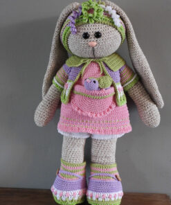 XXL Funny kledingset Birdy Pink met XXL Bunny