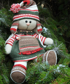 XXL Funny kledingset Christmas Classic girl met XXL Bunny