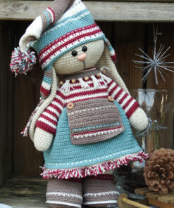 XXL Funny kledingset Christmas Nordic girl met XXL Bunny