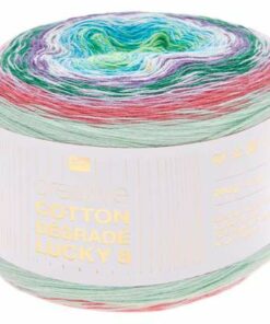 Rico Design, Creative Cotton Dègradè Lucky 8 fuchsia green bol