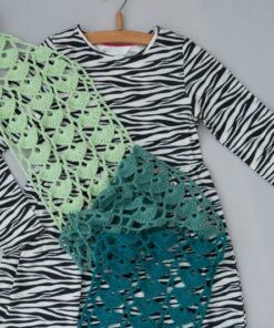 pompom-kindersjaal van durableyarn groen