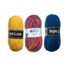 Kleurencombi ekofil fel blauw geel 3 bollen
