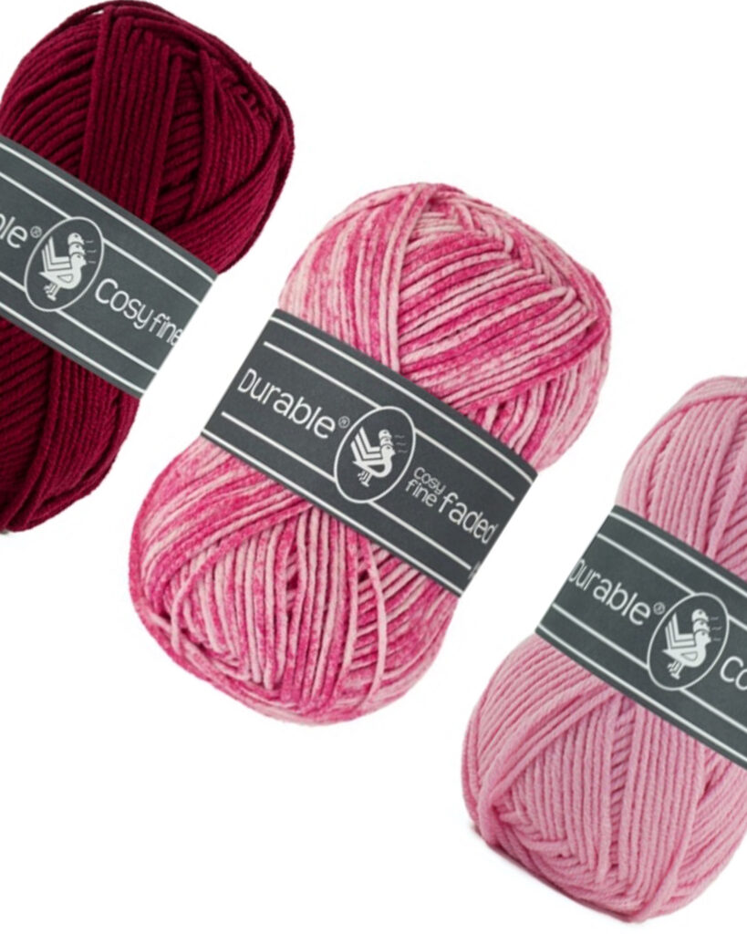 cosy fine bordeaux roze en faded roze - kleurenset