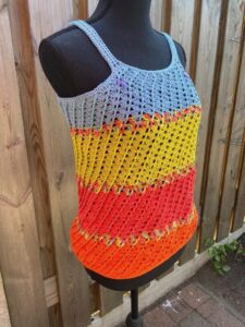 Maya top met Rio katoen uni en multi kleuren