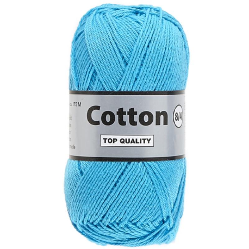 Goedkope katoengaren Cotton eight blauw 838