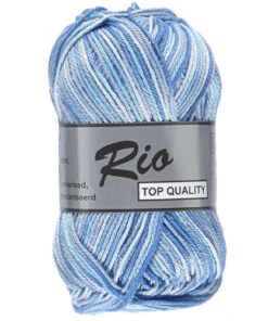 rio multi 623 blauw - gemêleerde blauw katoen garen