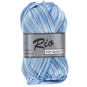 rio multi 623 blauw - gemêleerde blauw katoen garen
