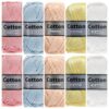 Cotton eight lieve pastel kleuren - 10 bollen katoen garen