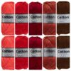 Cotton eight rood bruin - 10 bollen katoen garen