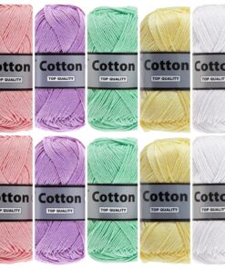 Cotton eight zachte pastel kleuren - 10 bollen katoen garen