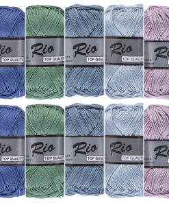 10 bollen katoen garen - jeans vintage kleuren Rio