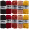 Cotton eight bruin oker kleuren - 10 bollen katoen garen