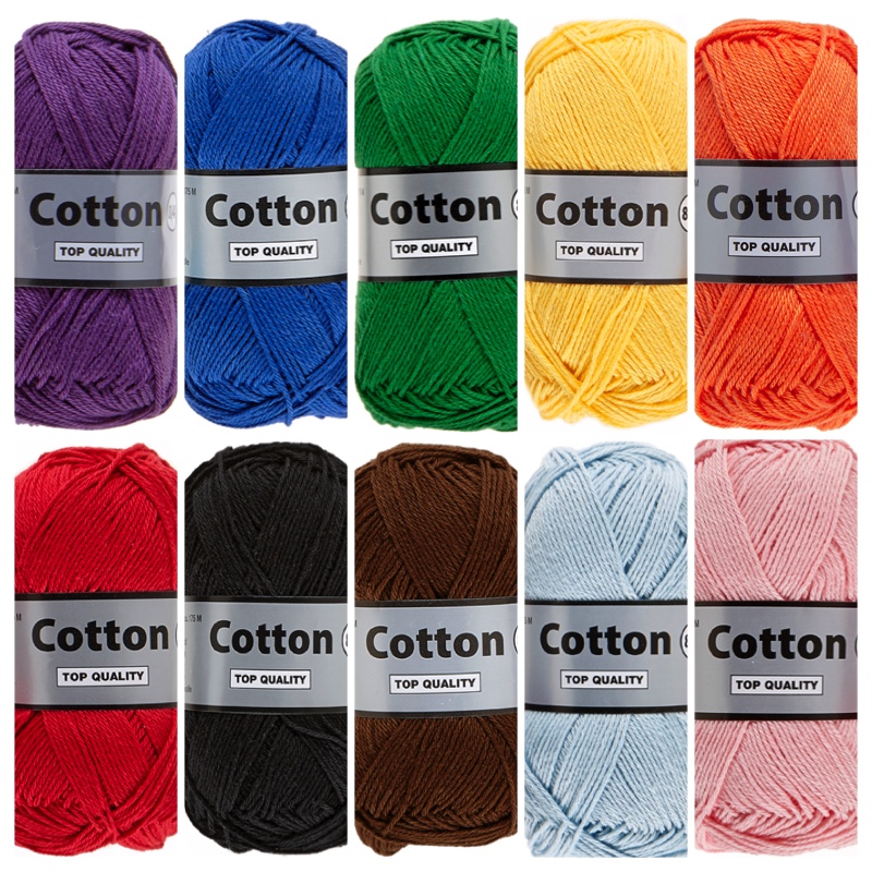 Snel juni Cilia Cotton eight pride regenboog kleuren - 10 bollen katoen garen -  GoedkoopGaren.nl