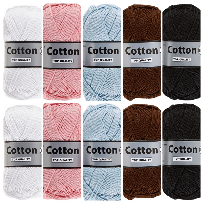 Cotton eight kleuren - 10 katoen garen - GoedkoopGaren.nl
