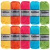 Cotton eight vrolijke kleuren - 10 bollen katoen garen