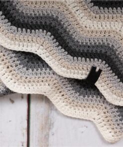 Ripple deken grijs wit close up van Durable