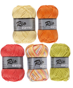 10 bollen katoen garen - Rio multi vrolijke lente kleuren detail