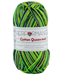 Cotton queen multi fel groen (9585) - katoen garen