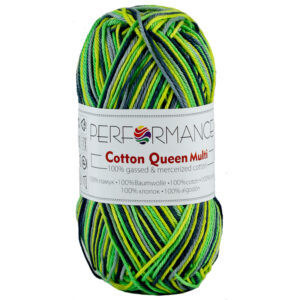 Cotton queen multi fel groen (9585) - katoen garen