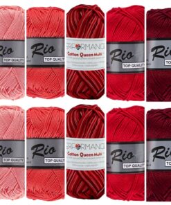 Rio en Queen rood katoengaren pakket