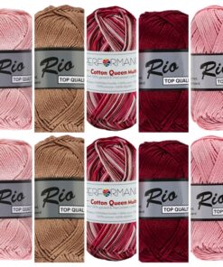 Rio en Queen roze bruin katoengaren pakket
