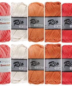 Rio en Queen zalm katoengaren pakket