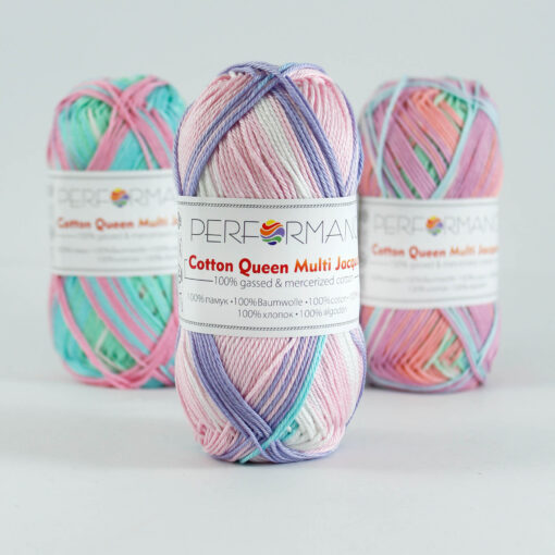 Cotton queen multi Jacquard roze pastel (10482) - katoen garen