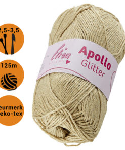 elisa apollo glitter 2703 beige bruin met label