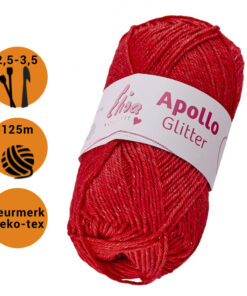 elisa apollo glitter 2707 rood met label