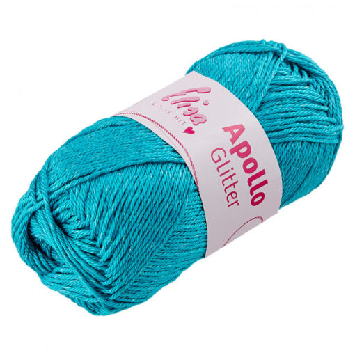 Apollo glitter turquoise blauw (2710) - katoen garen