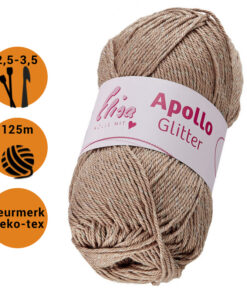 elisa apollo glitter 2713 bruin met label