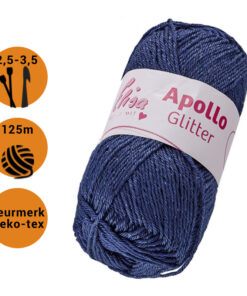 elisa apollo glitter 2714 donker blauw met label