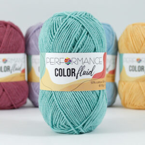 Color fluid blauw groen 3018 - katoen en acrylgaren