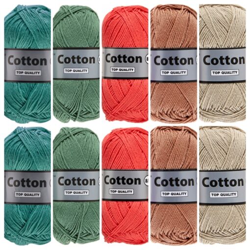 Cotton eight herfst bos kleuren - 10 bollen katoen garen