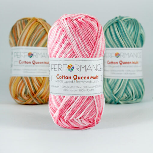 Cotton queen multi roze (9004) - katoen garen