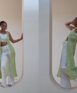 Mesh vest haakpatroon en haakpakket met het cosy fine garen