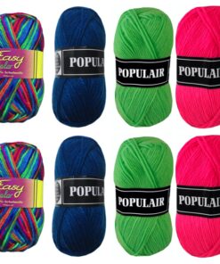 Garenset EasyColor en Populair pauw - 8 bollen