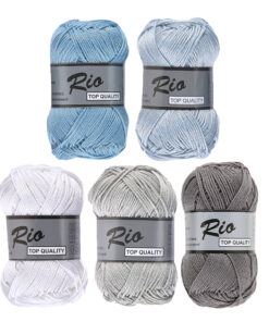 Rio set grijs blauw wit 5 bollen
