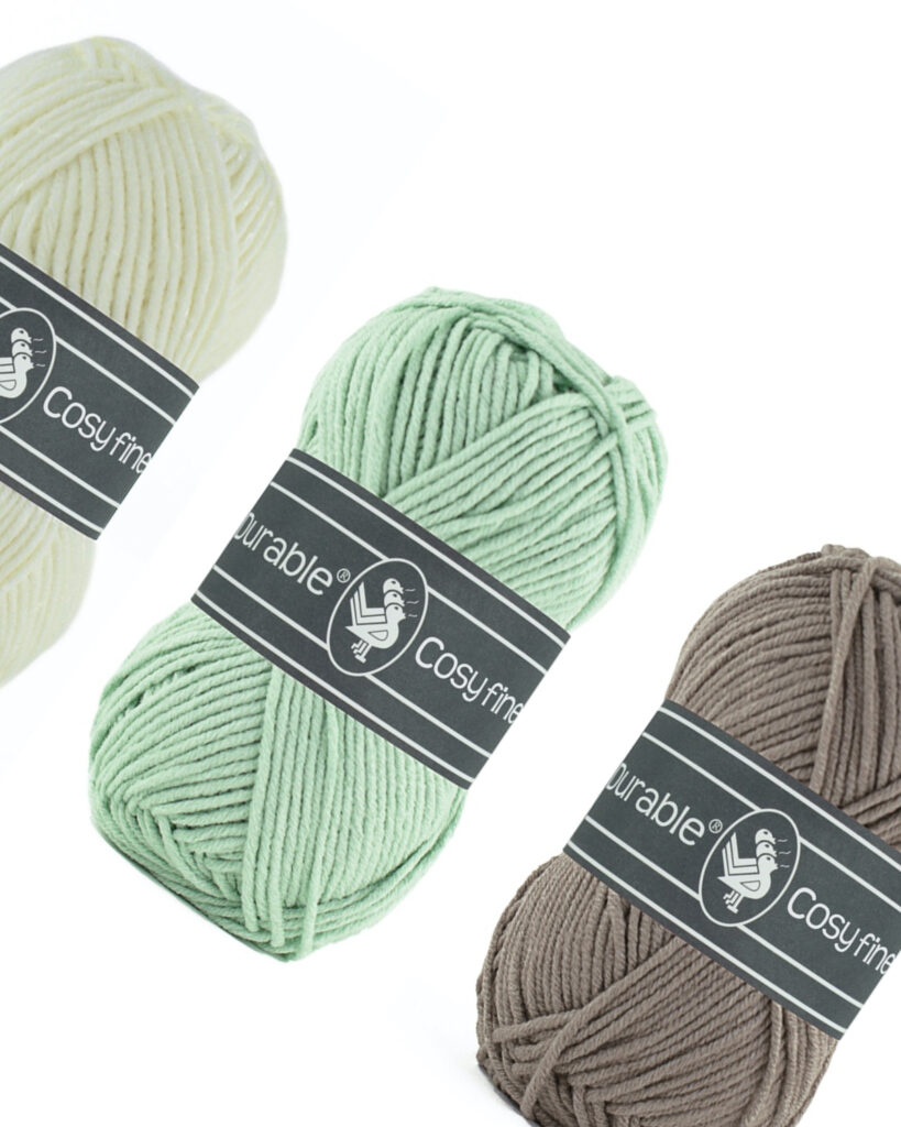 Durable kleurenset Cosy fine mint taupe - 3 bollen
