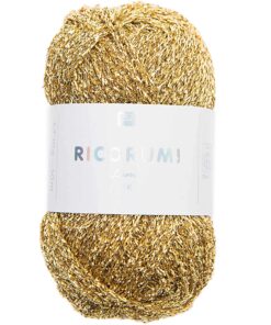 3 bollen Ricorumi lame goud - polyester en polyamide