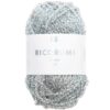 3 bollen Ricorumi lame zilver - polyester en polyamide