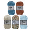 10 bollen katoen garen - Rio multi 638 blauw bruin