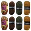 Garenset EasyColor en Populair bruin - 8 bollen