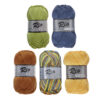 10 bollen katoen garen - Rio multi 635 geel blauw